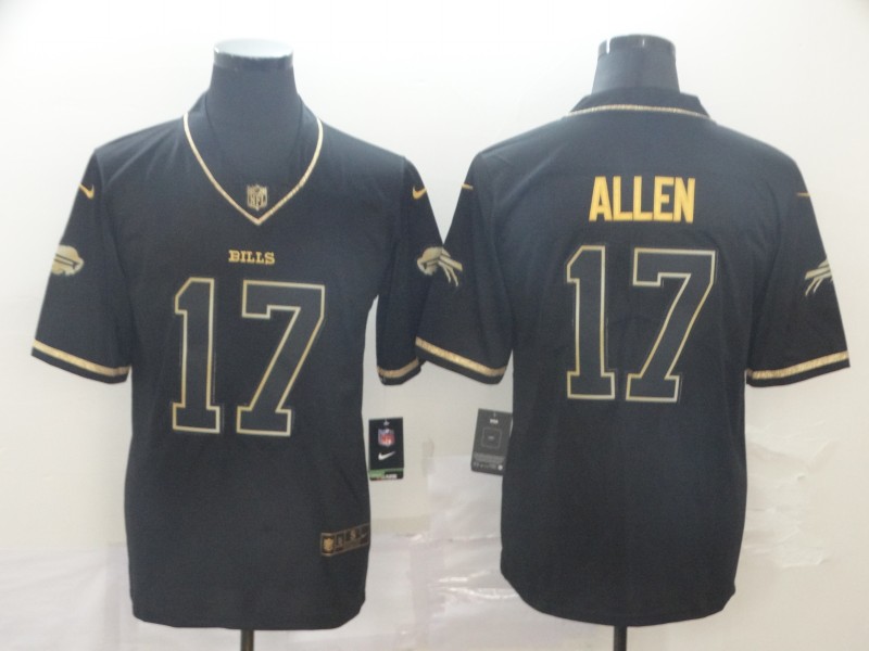 Men's Buffalo Bills Josh Allen #17 Black Alternate Jersey